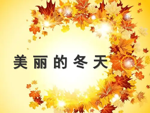 最新部编人教版一年级上册道德与法制《美丽的冬天》教学课件