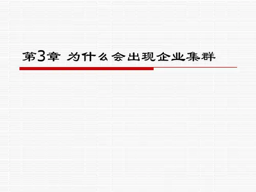 第3章 为什么会出现企业集群