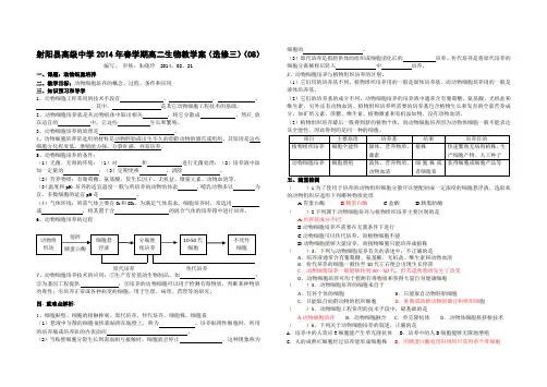 教师用动物细胞培养教学案