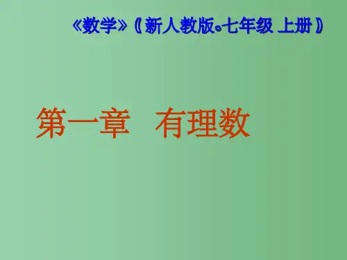 七年级数学上册 第一章有理数 1.1.1正数和负数课件1 人教新课标版