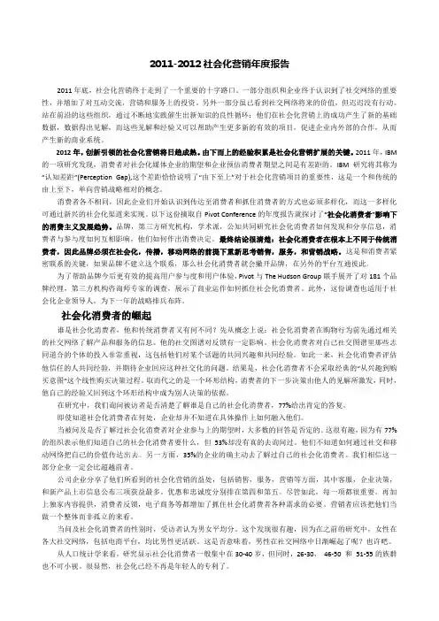 社会化营销报告