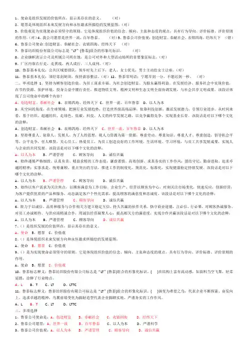 企业文化及规章制度