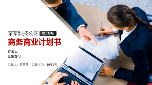 【新】科技公司商业计划书范文ppt