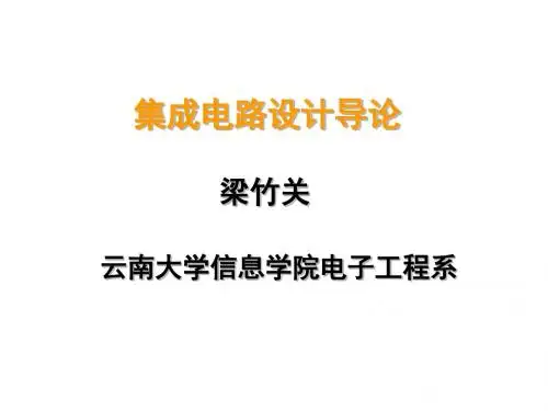 第五章MOS管数字集成电路基本逻辑单元设计-PPT精选文档