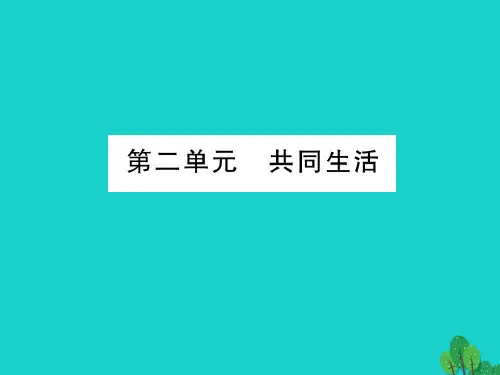 九年级 第二单元 共同生活课件 人民版
