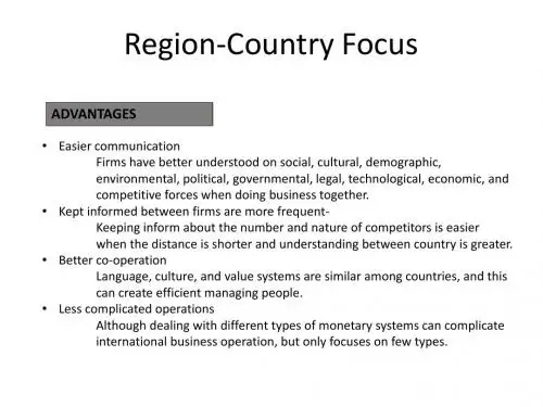 Region-Country Focus