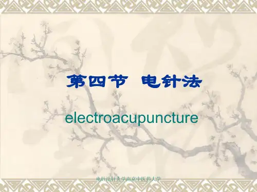 电针法针灸学南京中医药大学课件