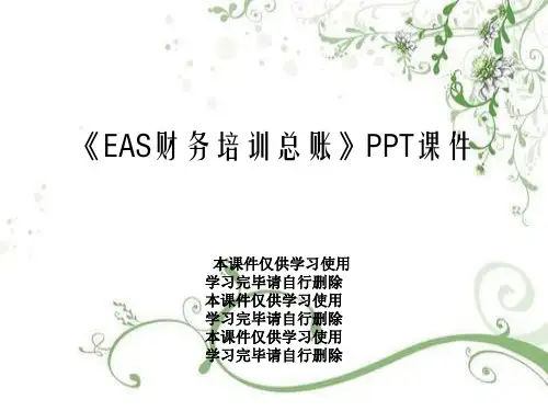 《EAS财务培训总账》PPT课件