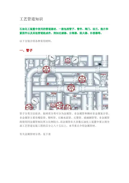 工艺管道知识