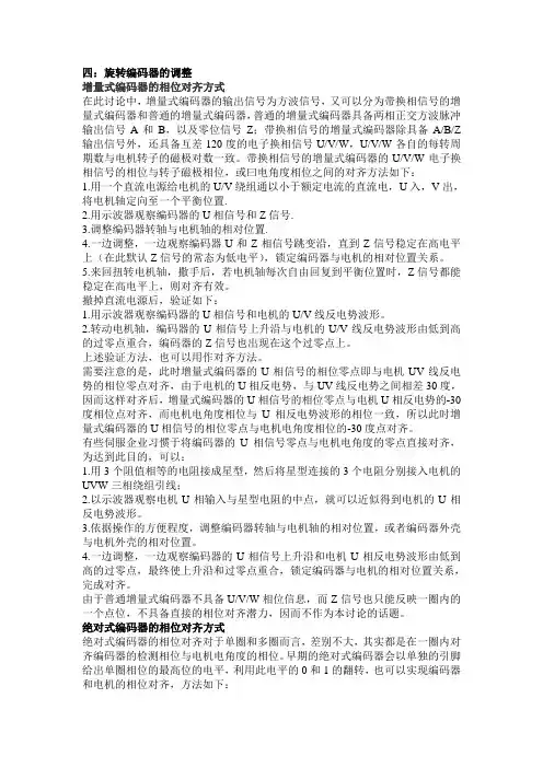 旋转编码器调整方法