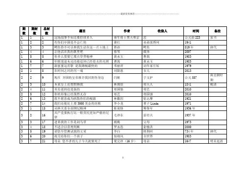 见字如面1-9期信件合集精编版