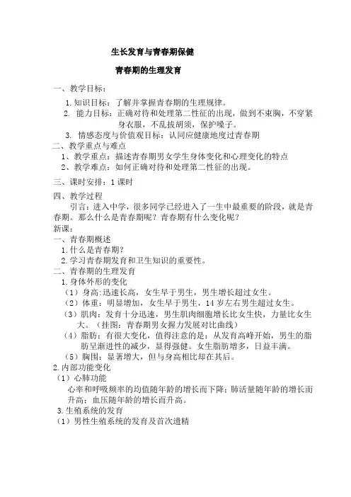 生长发育与青春期保健