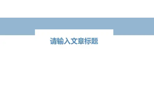 竞品分析报告PPT 