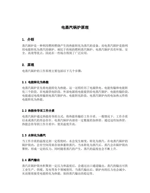 电蒸汽锅炉原理