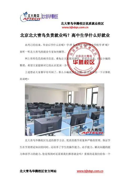 北京北大青鸟负责就业吗？高中生学什么好就业