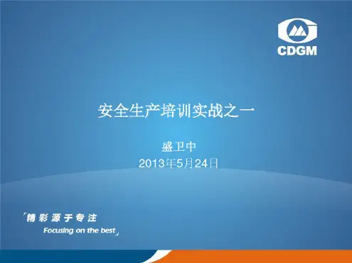 盛卫中安全生产培训实战之一