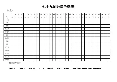 考勤签到表模板