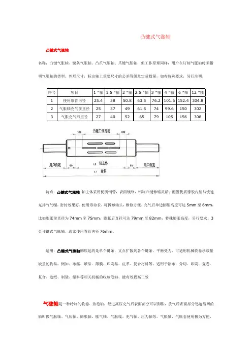 凸键式气涨轴