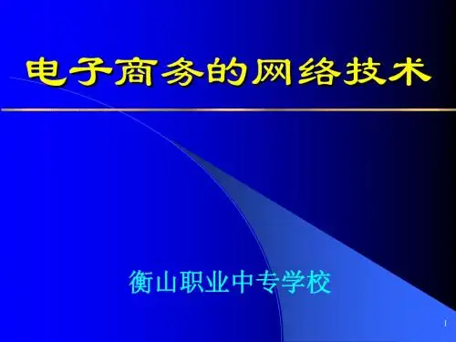 电子商务的网络技术