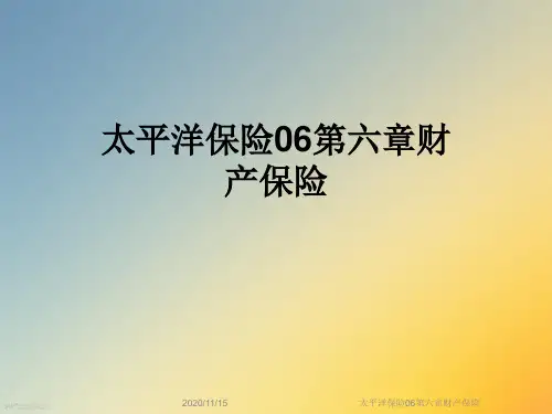 太平洋保险06第六章财产保险
