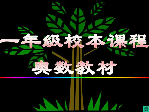数学-奥数竞赛-小学数学一年级校本课程
