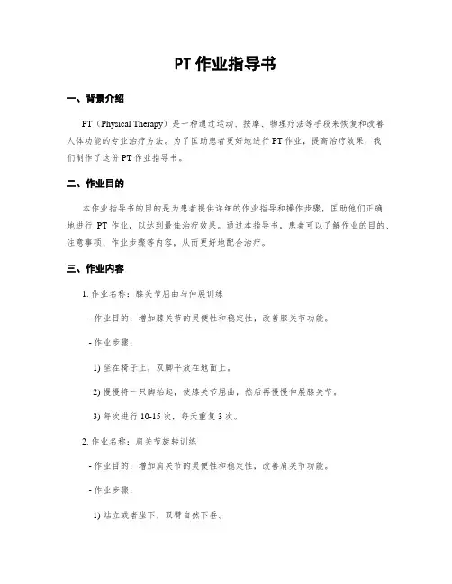 PT作业指导书