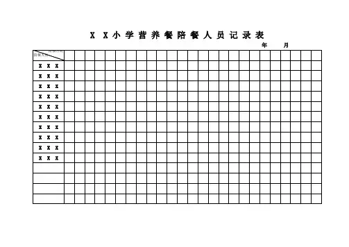 xx小学陪餐记录