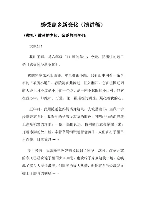 感受家乡新变化