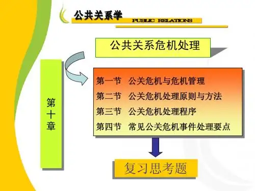 第十章公共关系危机处理