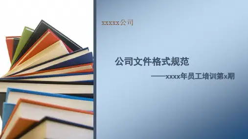 公司文件格式规范