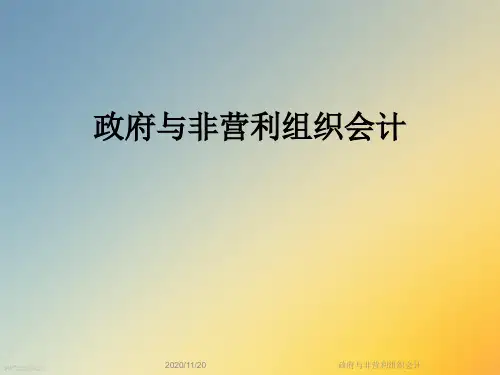 政府与非营利组织会计