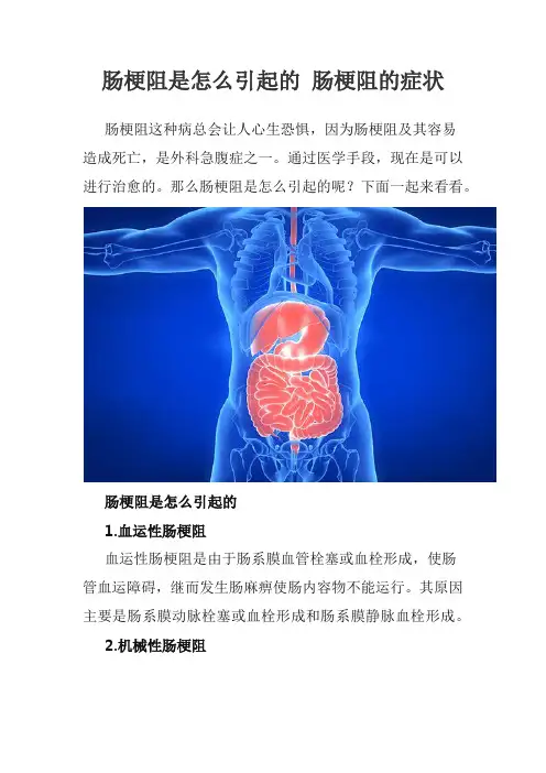 肠梗阻是怎么引起的 肠梗阻的症状