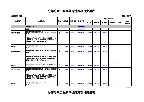 消防暖通工程预算书