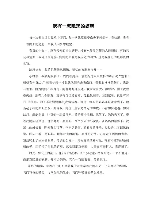 我有一双隐形的翅膀 2