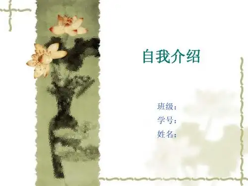 自我介绍