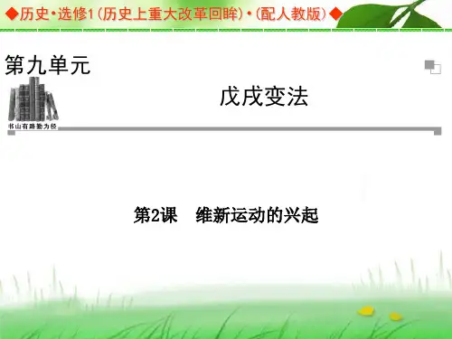 维新思想的兴起