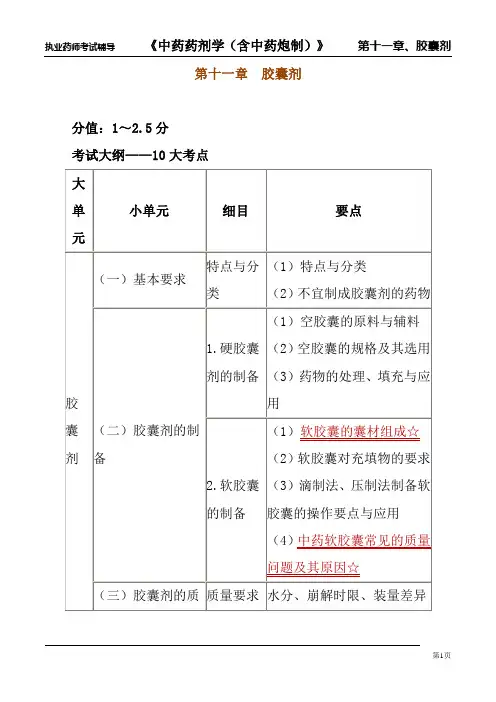 中药药剂学第十一章 胶囊剂课件