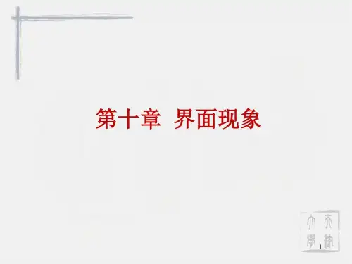 名校物理化学界面现象的课件精讲58页PPT