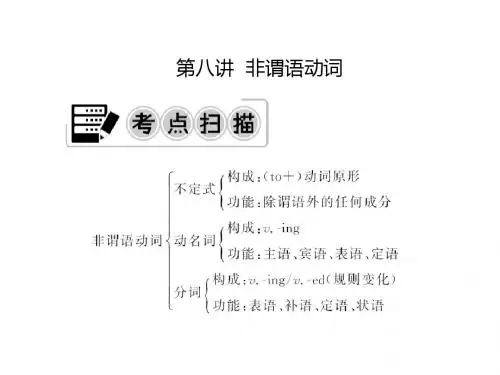 中考新航线2016 中考英语复习配套专题复习 一、语法专题 第八讲 非谓语动词.ppt