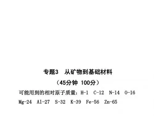 10-11高中化学课时讲练通课件:专题质量评估(三)(苏教版必修1)