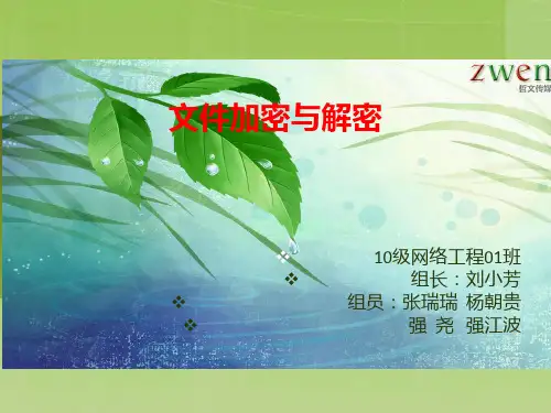 文件加密与解密ppt