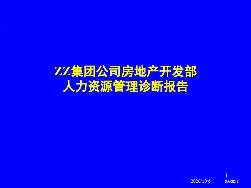 房地产开发部人力资源管理诊断报告