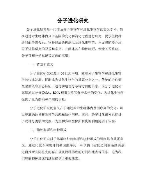 分子进化研究