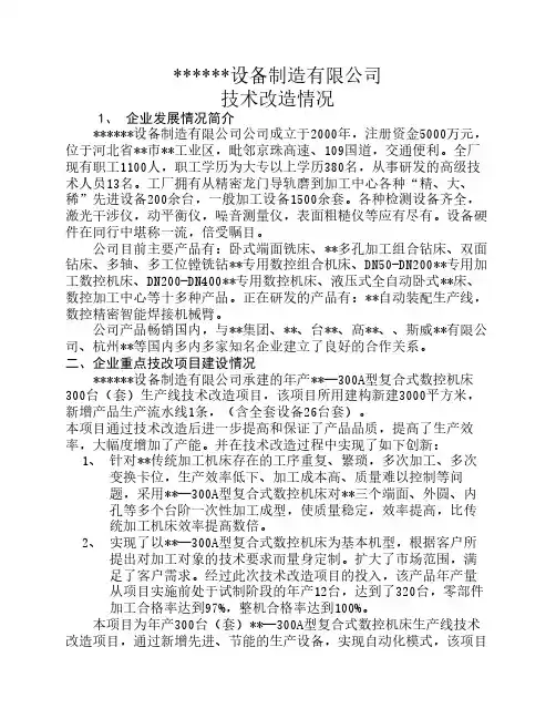技术改造总结汇报