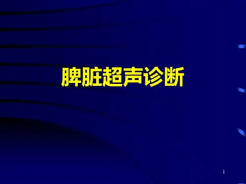 脾脏超声PPT课件