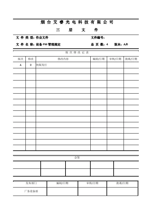设备PM作业指导书 (1)