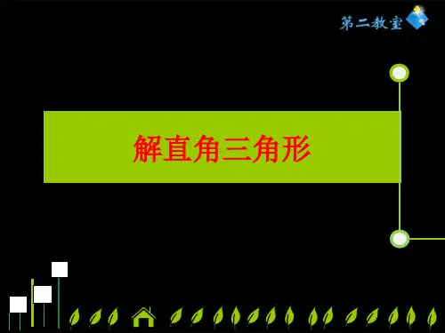 解直角三角形