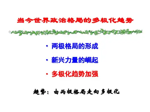 高中历史必修一《专题九当今世界政治格局的多极化趋势三多极化趋势的加强》213