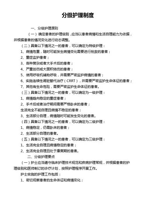 分级护理制度 3