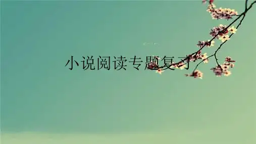 中考小说阅读专题复习(共39张PPT).ppt
